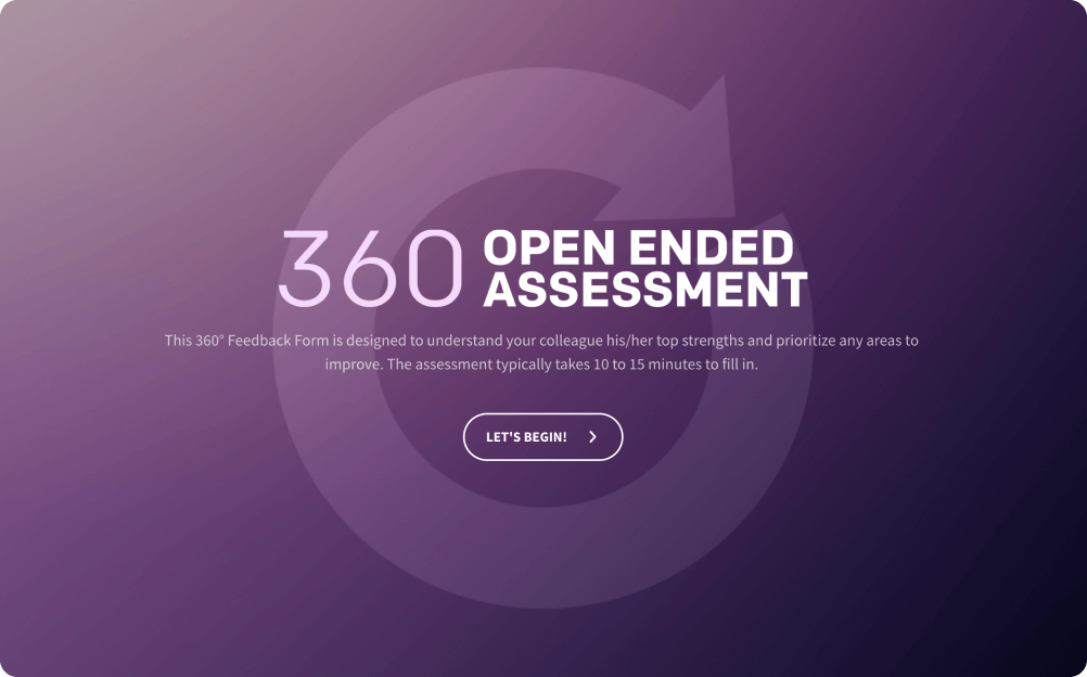  360 Open Ended Feedback Template 