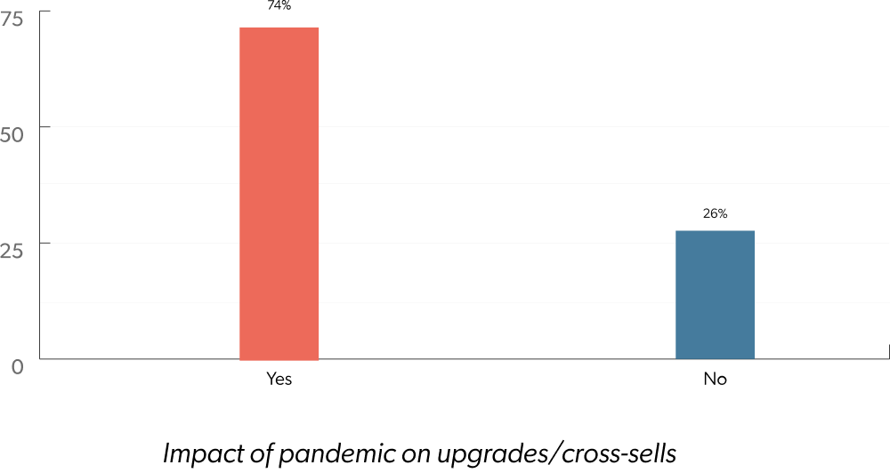 Impact of pandemic on upgrades/cross-sells