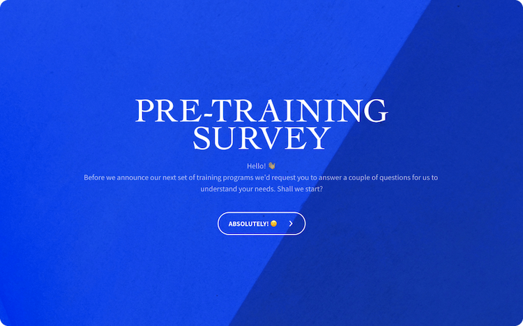 Pre-Training Survey Template