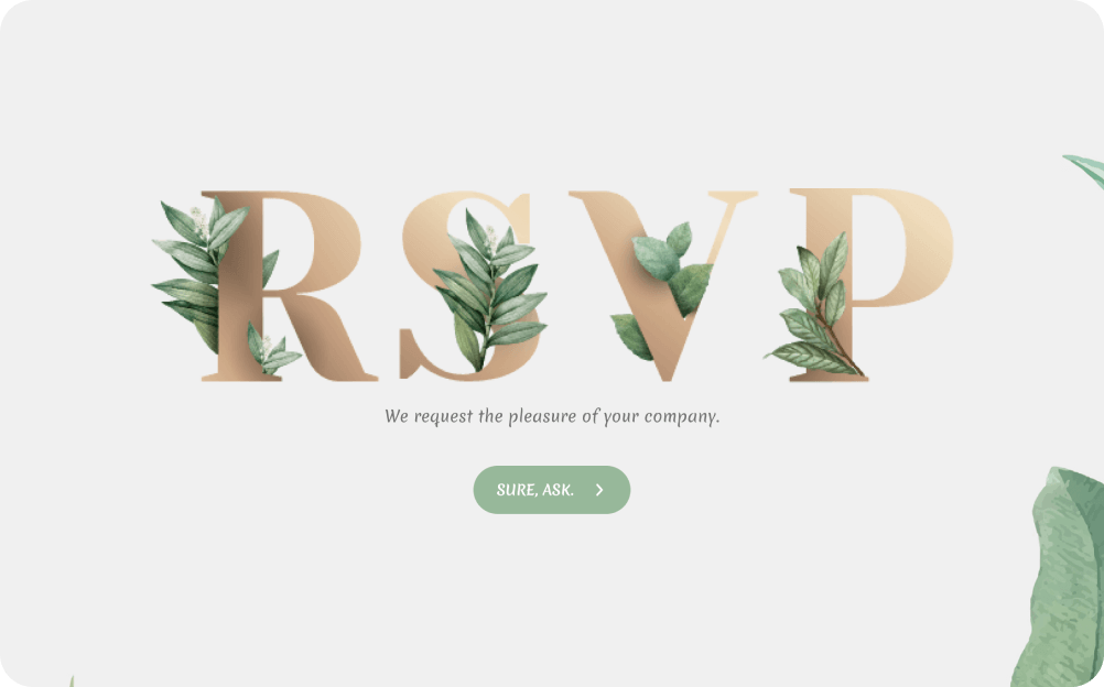 Online RSVP Form Template