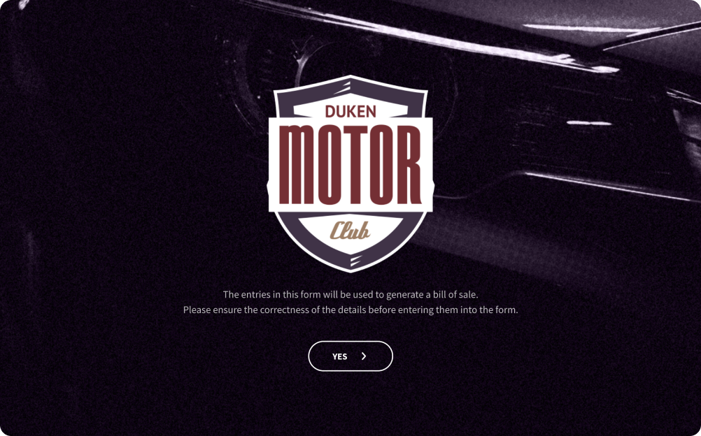 Bill of Sale Form Template