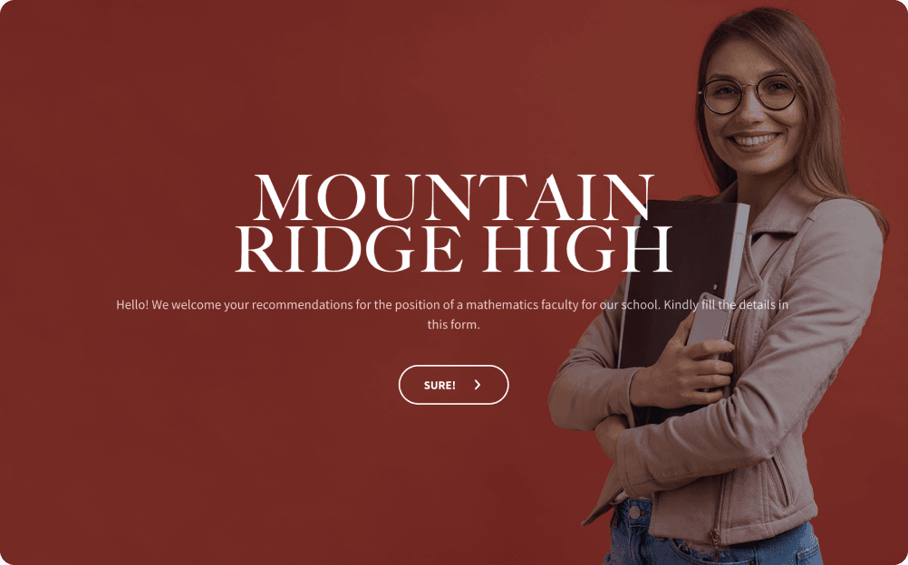 Teacher Recommendation Form Template