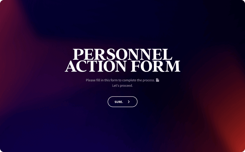 Personnel Action Form Template