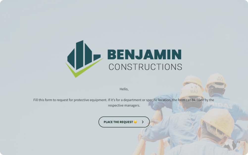 PPE Request Form Template