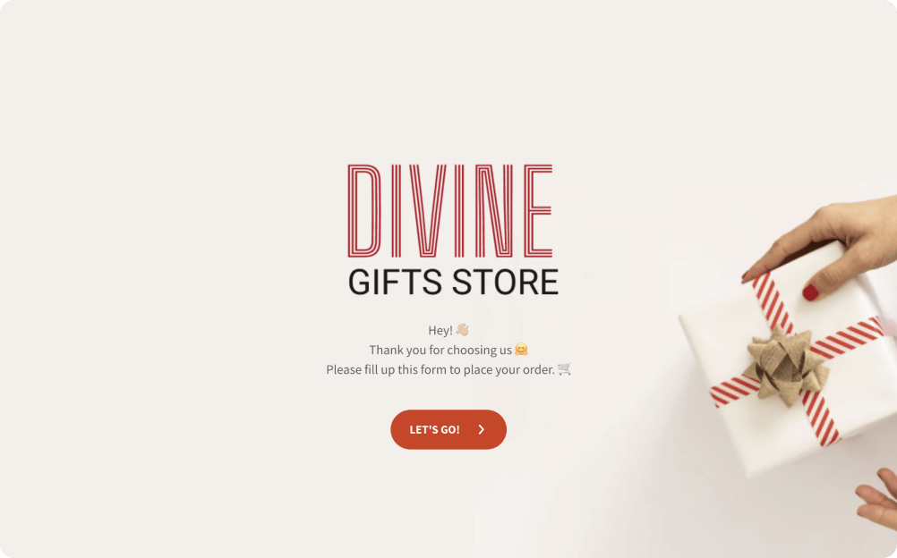 Gift Card Order Form Template