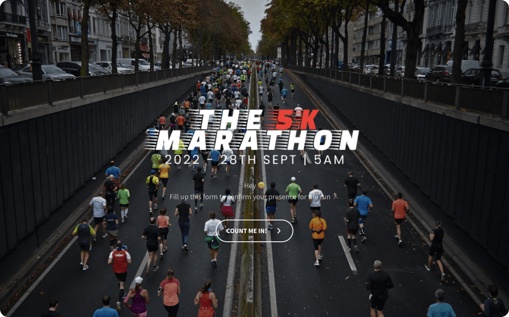 5K Run Registration Form Template
