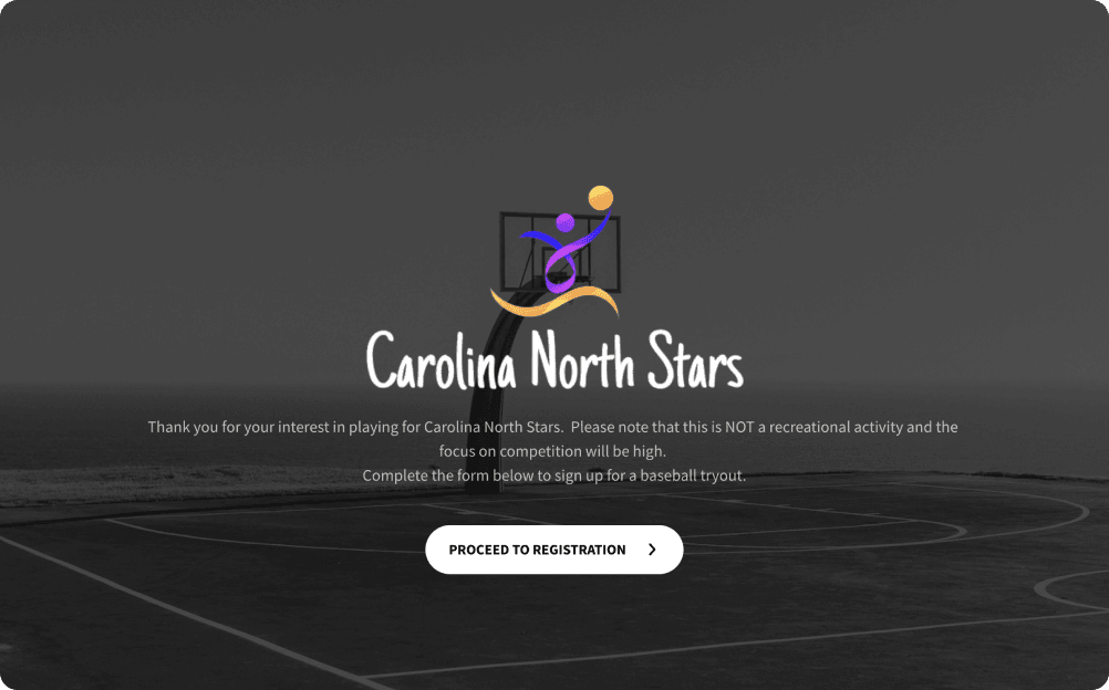 Baseball Tryout Registration Form Template