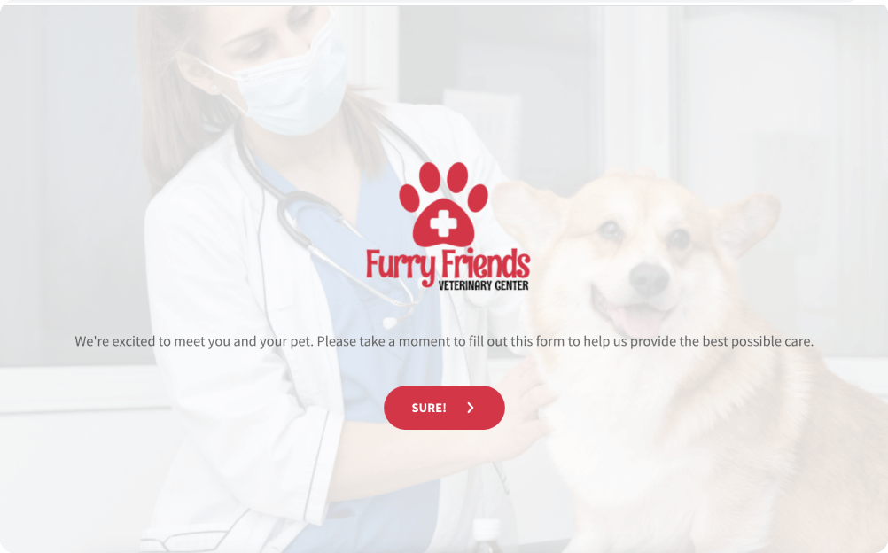 Veterinary New Client Form Template