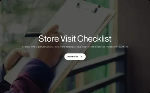 Retail Store Visit Checklist Template Retail Store Visit Checklist Template