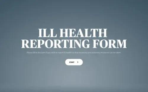 Sickness Reporting Form Template Sickness Reporting Form Template