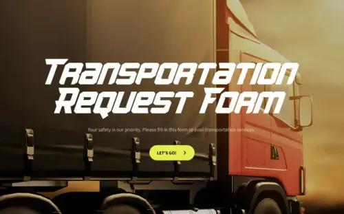 Transportation Request Form Template Transportation Request Form Template